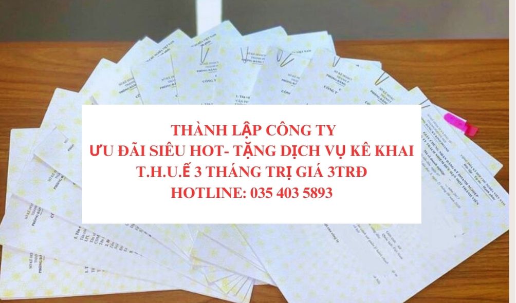 DỊCH VỤ THÀNH LẬP DOANH NGHIỆP