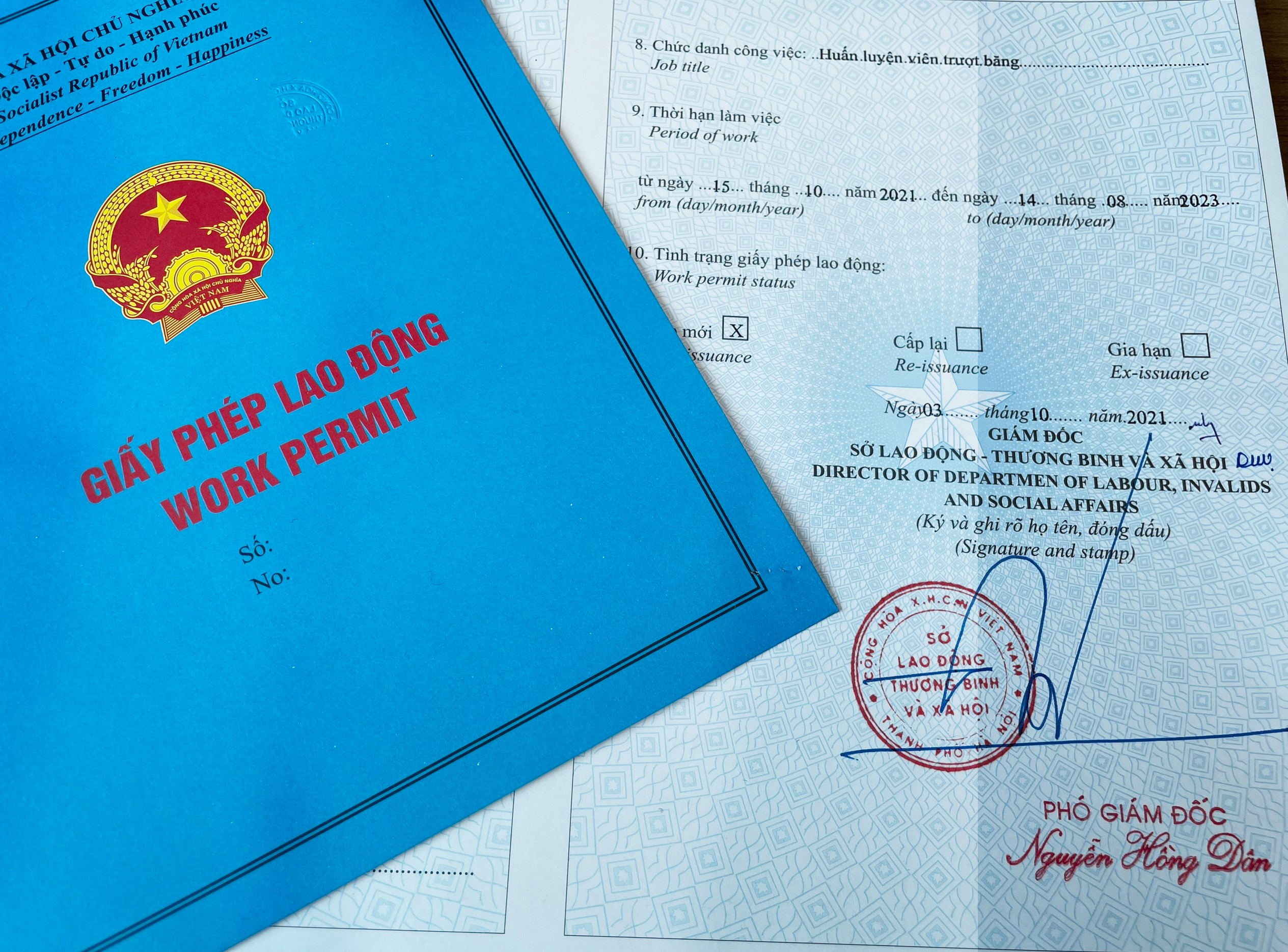 GIẤY PHÉP LAO ĐỘNG CHO NGƯỜI NƯỚC NGOÀI LÀM VIỆC TẠI VIỆT NAM