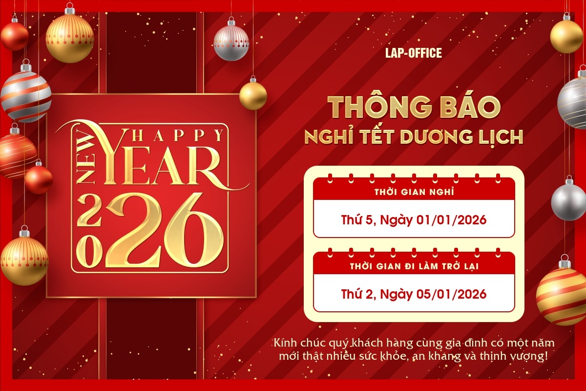 LAP- OFFICE TRÂN TRỌNG THÔNG BÁO ĐẾN QUÝ KHÁCH HÀNG LỊCH NGHỈ TẾT DƯƠNG LỊCH NĂM 2026 NHƯ SAU:
