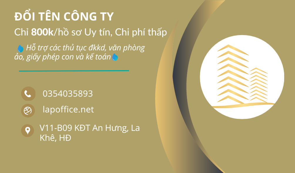 THỦ TỤC ĐỔI TÊN CÔNG TY